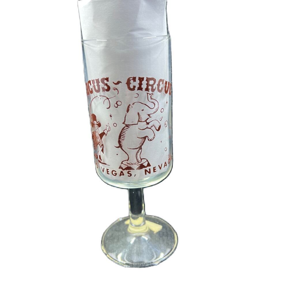 Vintage Las Vegas Casino Circus Circus Wine Glass 1970s